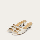 Harper slides, cream gloss OUTLET